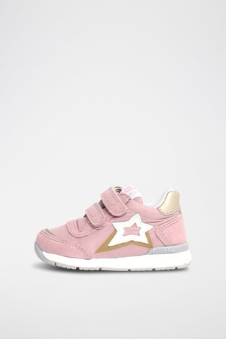 Zapatillas de piel New Ferdi - Rosa y blanco