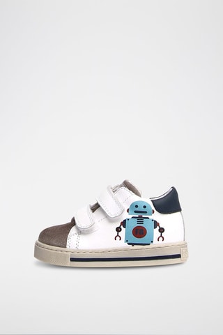 Zapatillas de piel - 
Blanco