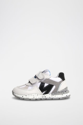 Zapatillas de piel - Blanco y negro