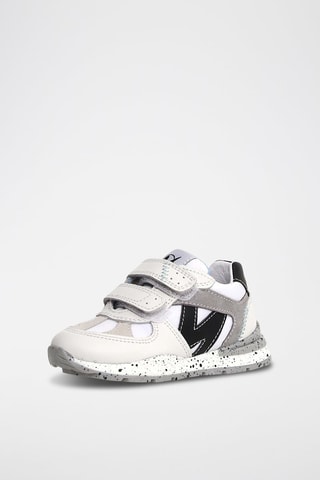 Zapatillas de piel - Blanco y negro