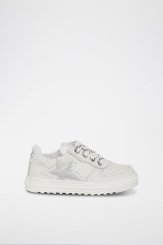 Zapatillas de piel Hess - Blanco y gris