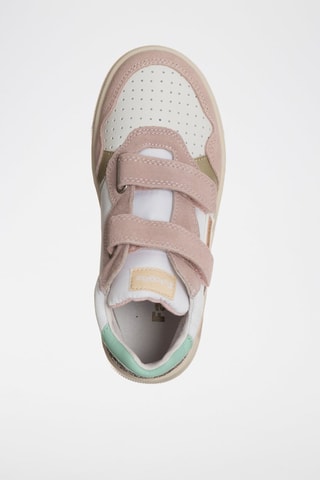 Zapatillas de piel Klip - Rosa empolvado y blanco