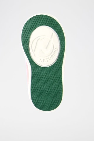 Zapatillas de piel - Blanco y rosa claro