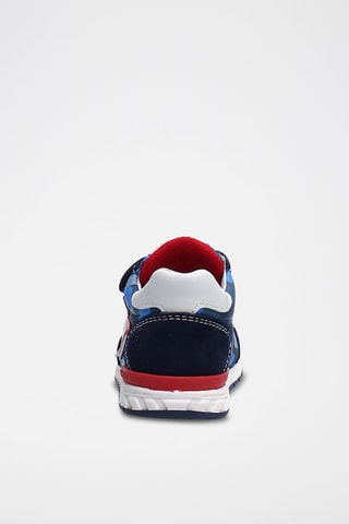 Zapatillas altas de piel bovina - Azul marino