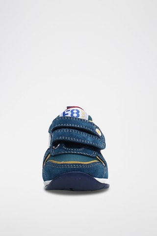 Zapatillas de nobuk - Azul petróleo y gris