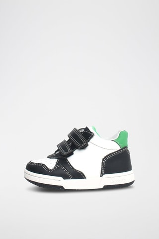 Zapatillas de piel Bounce - Negro y blanco