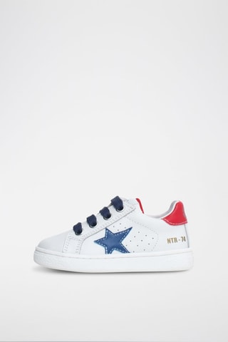 Zapatillas de piel bovina Pinn- Blanco