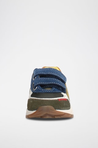 Zapatillas de piel Bley - Azul y caqui