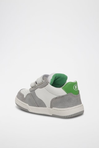 Zapatillas de piel Bounce - Blanco y gris