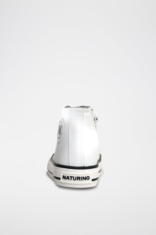 Zapatillas altas de piel bovina - Blanco