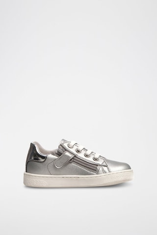 Zapatillas de piel - Plateado