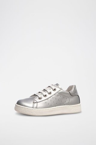 Zapatillas de piel - Plateado