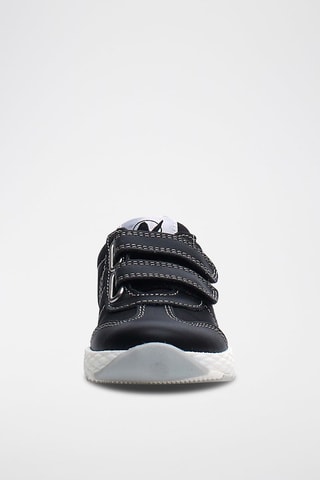 Zapatillas de piel bovina - Negro y blanco