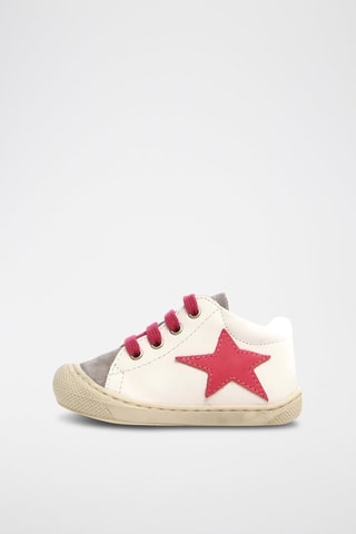 Zapatillas de piel Kolde - Blanco y gris