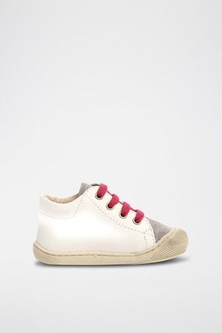 Zapatillas de piel Kolde - Blanco y gris