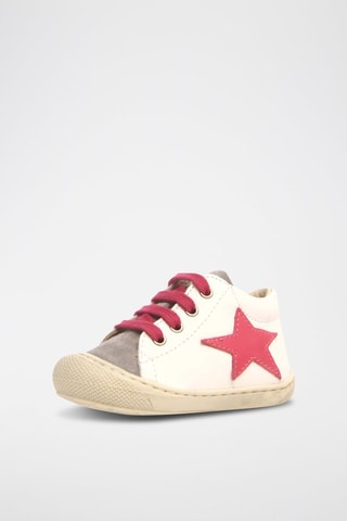 Zapatillas de piel Kolde - Blanco y gris