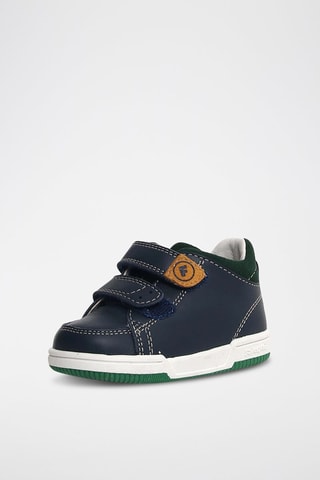 Zapatillas de piel - Azul marino