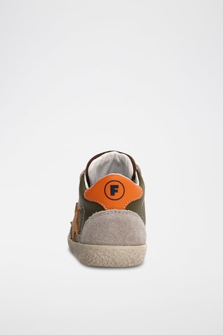 Zapatillas de piel - Topo y gris