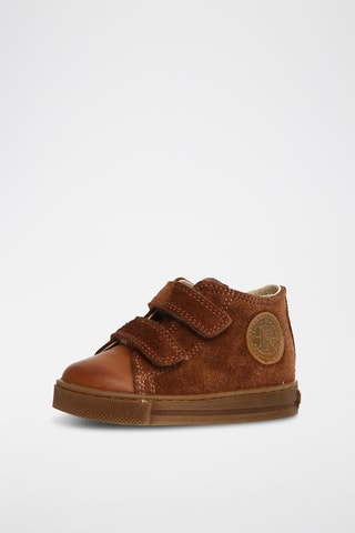 Zapatillas altas de piel Michael - Camel