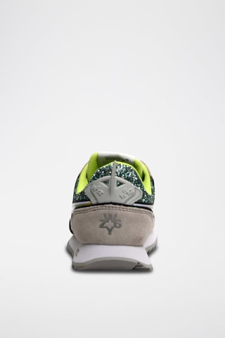 Zapatillas de nobuk Jet - Blanco y verde oscuro 