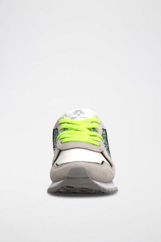 Zapatillas de nobuk Jet - Blanco y verde oscuro 