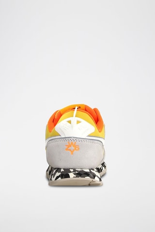 Zapatillas de nobuk - Blanco y amarillo