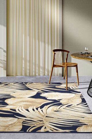 Alfombra - Azul oscuro y dorado