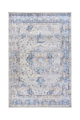 Alfombra - Beige y celeste