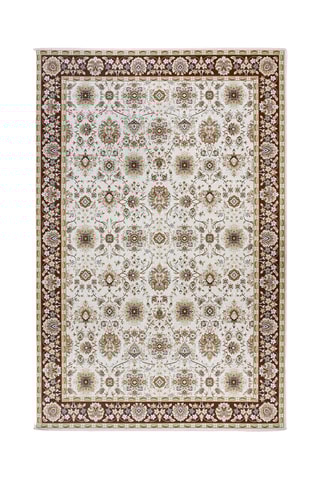 Alfombra - Blanco y marrón - 160 x 235 cm