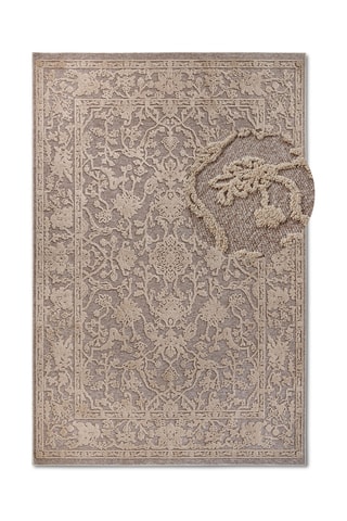 Alfombra - Gris oscuro y beige