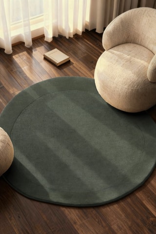 Alfombra de lana - Verde oscuro