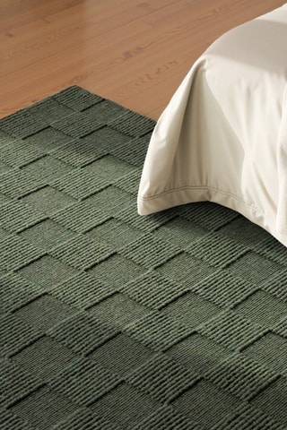 Alfombra de lana - Verde oscuro