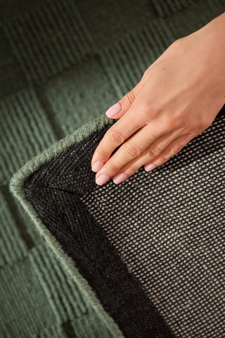 Alfombra de lana - Verde oscuro