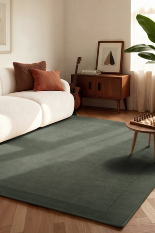 Alfombra de lana - Verde oscuro