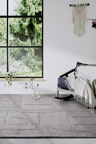 Alfombra de lana - Gris oscuro