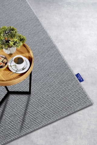 Alfombra de lana - Beige y gris claro