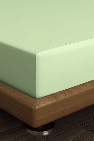 Sábana bajera de algodón 61 hilos/cm² - Verde claro