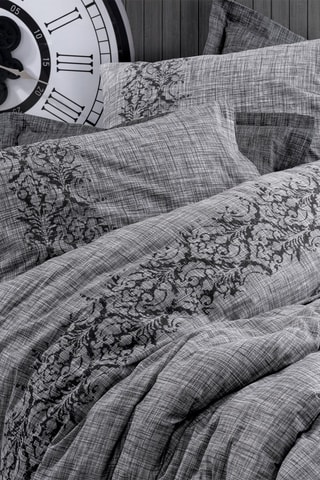 Juego de cama de algodón 57 hilos/cm² Sooty - Gris