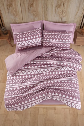 Juego de nórdico de algodón 120 hilos/m² Artec - Blanco y lila