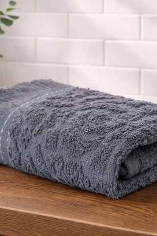 6 toallas de tocador - Antracita - 30 x 50 cm