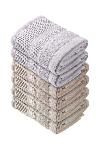 6 toallas de tocador Piramit - Beige - 30 x 50 cm