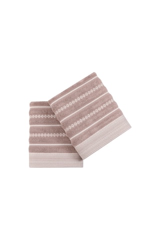 2 toallas de mano Bombeli - Beige - 50 x 90 cm