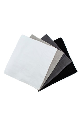 4 toallas de mano de fibra de bambú - Gris - 50 x 90 cm