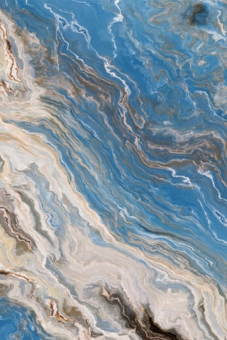 2 alfombras de baño - Azul y crudo