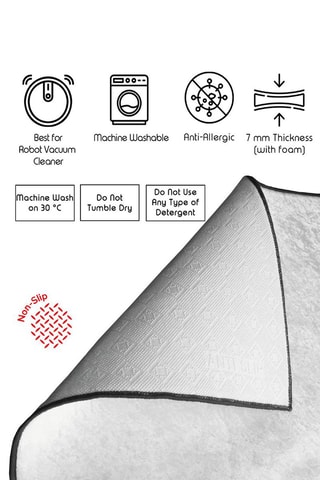 2 alfombras de baño - Azul y crudo