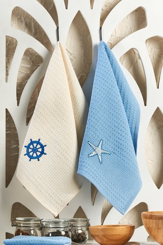 6 toallas de tocador - Multicolor - 40 x 60 cm