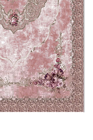 2 alfombras de baño - Rosa empolvado - 50 x 60 y 60 x 100 cm
