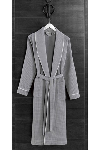 Albornoz de baño y toalla de mano - Gris