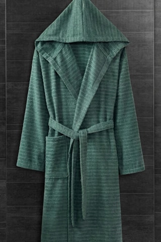 Albornoz con capucha - Verde claro