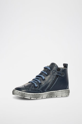 Zapatillas altas de piel Play arrow - Azul noche